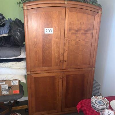 Lot 205 Armoire with TV stand