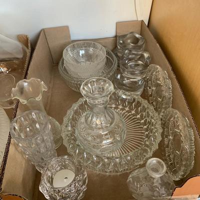 Lot 265. Collection of clear glass items