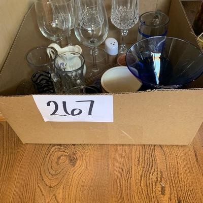 Lot 267 collection of glassware