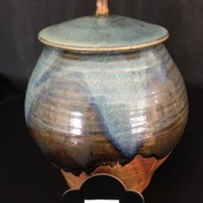 Large Art Pottery Lidded Urn Lot # 374