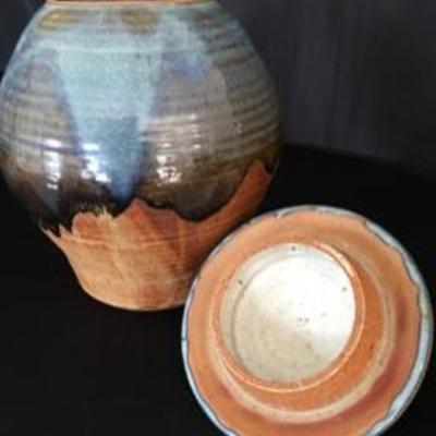 Large Art Pottery Lidded Urn Lot # 374