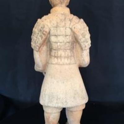 Standing Chinese Terra-cotta Warrior 20th C. Reproduction Lot #372
