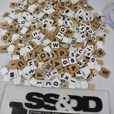 Bucket of Letter Tiles from Multiple Games