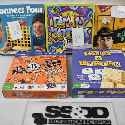 5 Board Games: Connect 4, Nab-It, Take A Letter, & More - SEE DESCRIPTION
