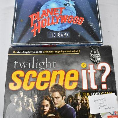 4 Board Games: Would You Rather, Reel Clues, Twilight Scene It? SEE DESCRIPTION