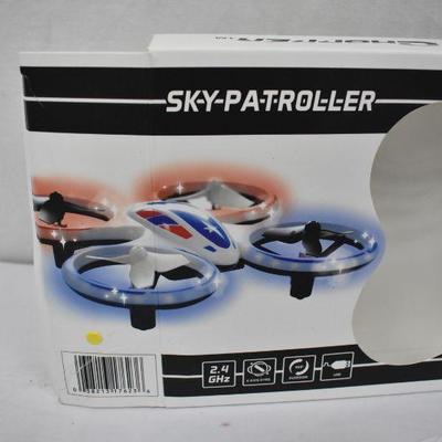 Mini Toy Drone RC QuadCopter Sky Patroller Wonder Chopper, BROKEN WIRE. AS IS