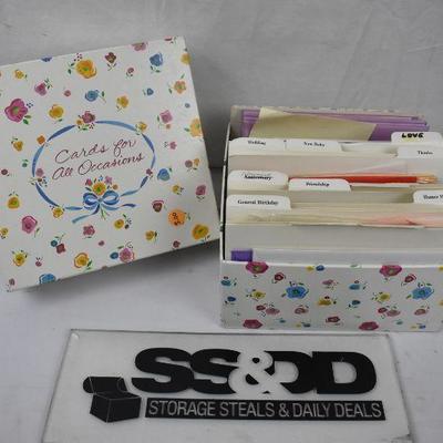 Cards for All Occasions Box of unused greeting cards & envelopes