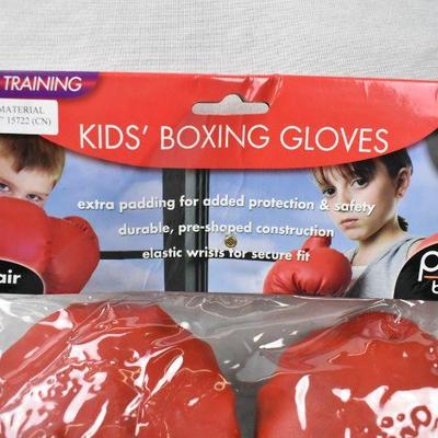 2 sets Pure Boxing Youth Kids Boxing Gloves, ages 3-7. Open. Discolored