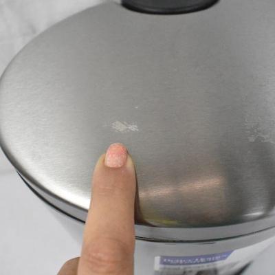 BH&G 1.3G Stainless Steel Oval Waste Can. Small Dent, Small Scratch