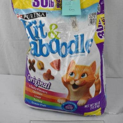 Purina Kit & Kaboodle Dry Cat Food Original 30 lb. Bag, 29lb Left