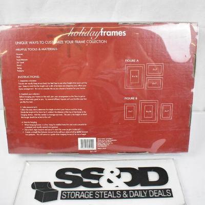 3 pc Black Frames Set: One 8x10 with 5x7 mat, Two 5x7