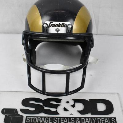 Franklin Football Helmet, Plastic. Navy & Gold