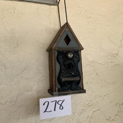 Lot 278. Outdoor clock and bird house
