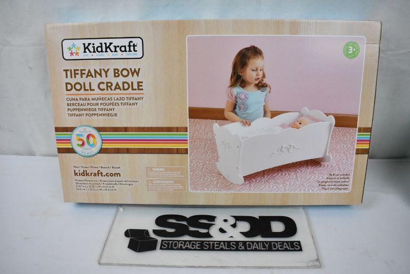 kidkraft tiffany bow doll cradle