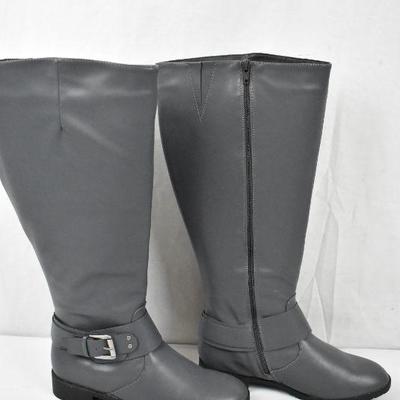 Gray Boots, Women's Size 9 1/2, Zipper, ComfortView - New