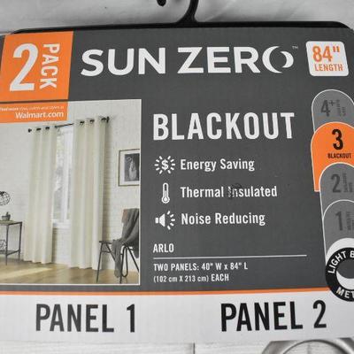 Sun Zero 2-Pack Arlo Insulated Grommet Curtain Panel Pair 40x84