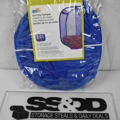 Honey Can Do Mesh Triple Sorter Basket with Handles, Blue - New
