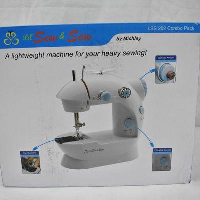 Michley Mini Sewing Machine & Accessories 3-Piece Value Bundle - New