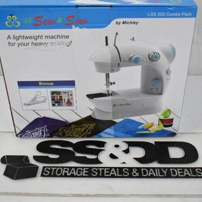 Michley Mini Sewing Machine & Accessories 3-Piece Value Bundle - New