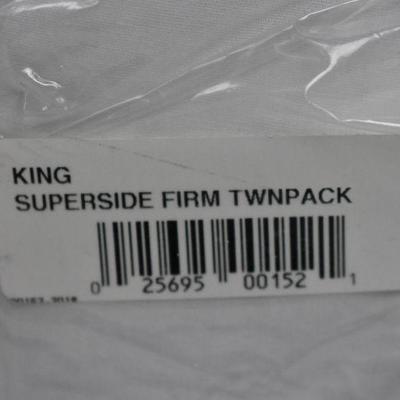 Set of 2 King Size Pillows Mainstays 200TC Cotton Firm Support - New