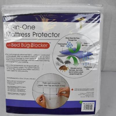 Full Size Mattress Cover Protector Original Bed Bug Blocker Zippered - New