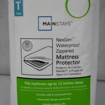Mainstays Zippered NexGen Waterproof Mattress Protector - New