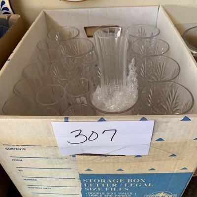 Lot 307 Variety of Crystal glasses