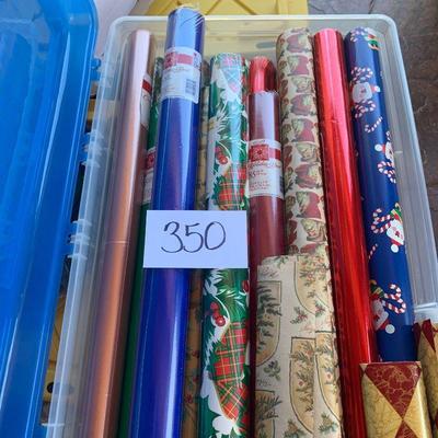 LOT 350. TUB OF GIFT WRAP