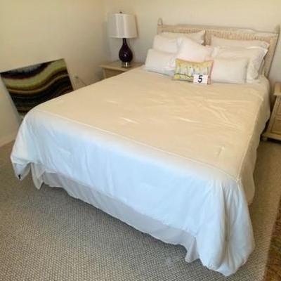 LOT#5B1: Queen Sized Bed with Barnhart Sealy Posturepedic Mattress & Headboard