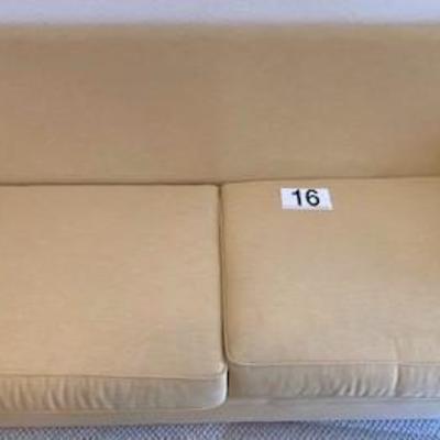 LOT#16B2: Sleeper Sofa with Coastal Decorative Pillows