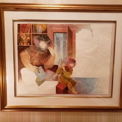 Lot 3:  Alvar SuÃ±ol Embossed Lithograph Signed and Numbered 