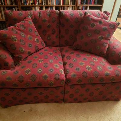 Lot 23: Howard Lorton Galleries Down Filled Loveseat 