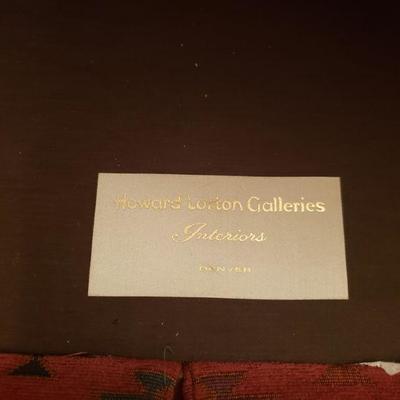 Lot 23: Howard Lorton Galleries Down Filled Loveseat 