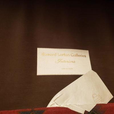 Lot 24: Howard Lorton Galleries Down Filled Couch
