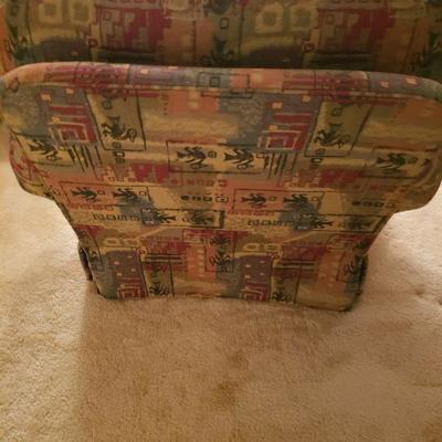 Lot 32: Stanford Furniture Down Filled Chair & Ottoman 