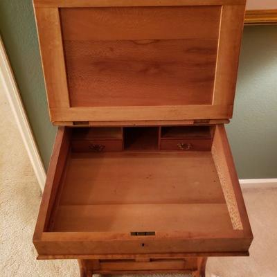 Lot 33: Antique Captain's Desk with Original Key