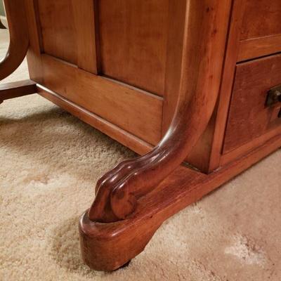 Lot 33: Antique Captain's Desk with Original Key