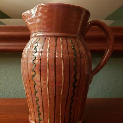 Lot 41: Turtlecreek Pottery Pitcher - C. Woods & Babs