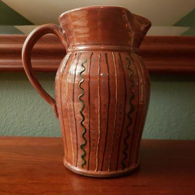 Lot 41: Turtlecreek Pottery Pitcher - C. Woods & Babs