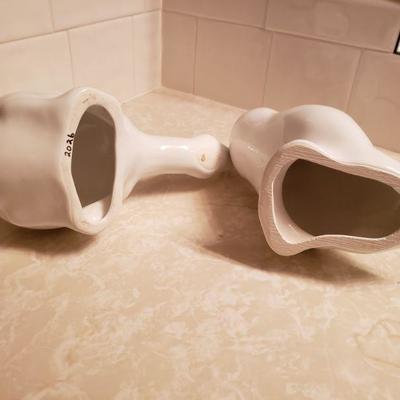 Lot 46: Porcelain White Ducks