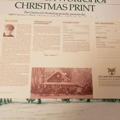 Lot 48: Paul Landry "Christmas at the Flower Market"