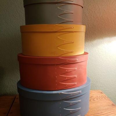 Lot 54: Colorful Shaker Nesting Box Set