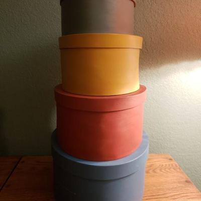Lot 54: Colorful Shaker Nesting Box Set