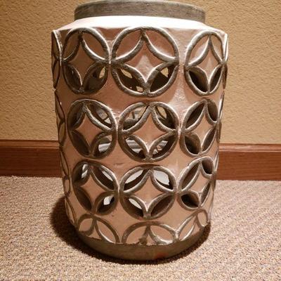 Lot 54: Ceramic Vessel with Cut Outs