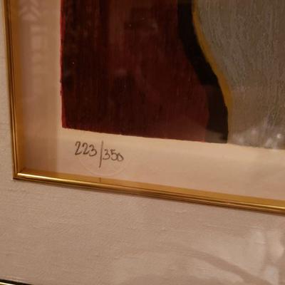 Lot #60: SIGNED AND NUMBERED Itzchak Tarkay "Riviera CafÃ©" Large Framed Fine Art