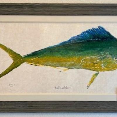 LOT#1K: Signed & Numbered Jim Roberts Bull Dolphin 