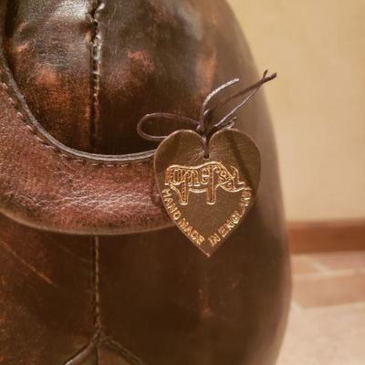 Lot 77: Omersa Leather Footstool with Tag