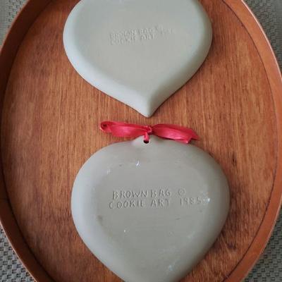Lot 103: Brown Bag Cookie Art (2) Heart Molds