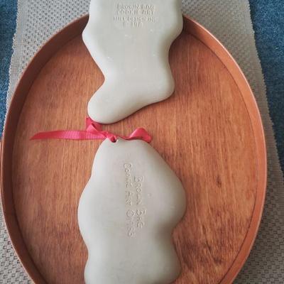 Lot 106: Brown Bag Cookie Mold Christmas Stocking and Santa