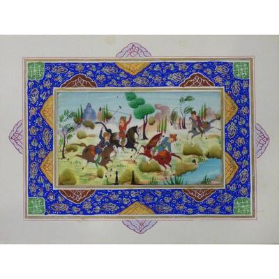 Hand Made Persian Miniature painting on plastic / Paper